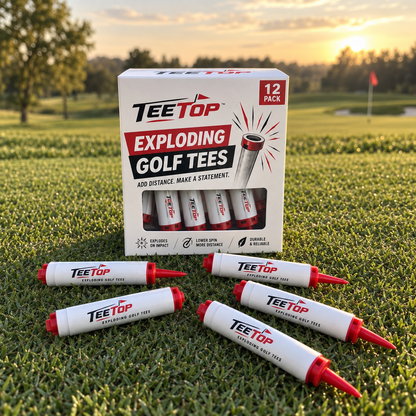 TeeTop™ Exploding Golf Tees – 12 Pack