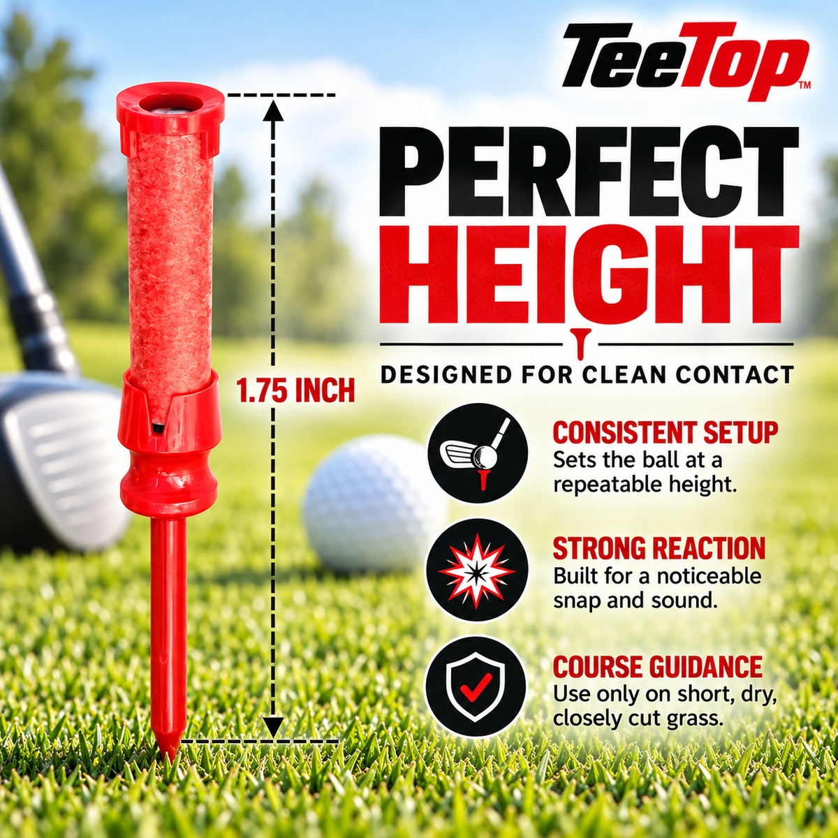 TeeTop™ Exploding Golf Tees – 12 Pack