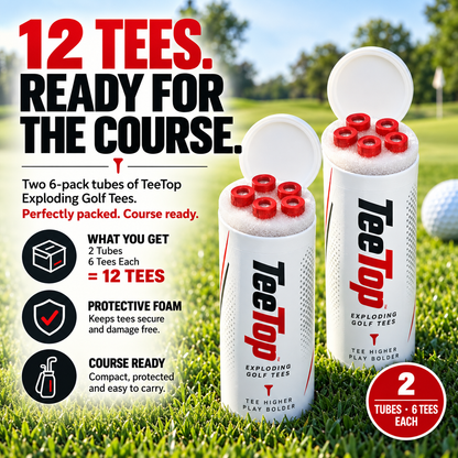TeeTop™ Exploding Golf Tees – 12 Pack